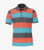 Polo-Shirt halbarm, gemustert orange