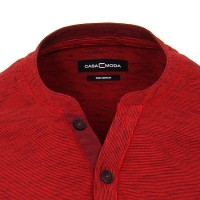 Henley T-Shirt 1/2 Arm, rot,