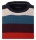 Pullover Rundhals Streifen, Orange/Rot/Blau,