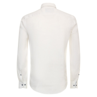 Herren Freizeithemd 1/1 Arm Leinen B.D. weiss