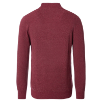 Herren Strickjacke, Collegekragen, rot,