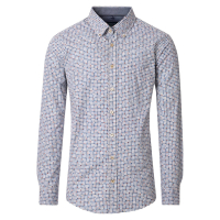 B.D Casual Fit, Hemd Freizeit 1/1 Arm, B.d. Druck 100 blau,