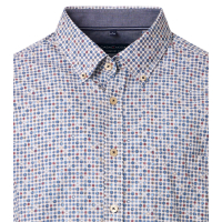B.D Casual Fit, Hemd Freizeit 1/1 Arm, B.d. Druck 100 blau,