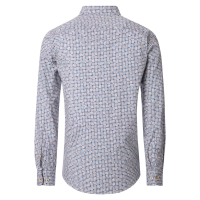 B.D Casual Fit, Hemd Freizeit 1/1 Arm, B.d. Druck 100 blau,