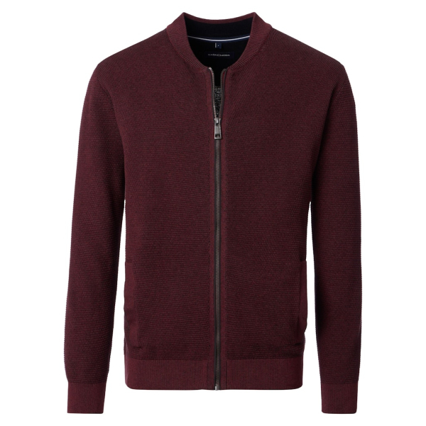 Strickjacke, uni, 485 rot,