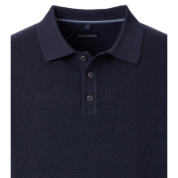 Polo gestrickt, Langarm, uni, 105 blau,