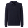 Polo gestrickt, Langarm, uni, 105 blau,