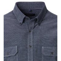 Herren Freizeithemd Langarm, B.d. uni nah, 101 blau