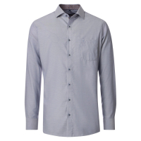 Kent Modern Fit, Hemd City, 1/1 Arm, Druck 101 blau,